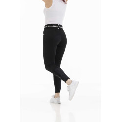 Pantalón EQUITHÈME Claudine con culera de silicona Negro Pantalón EQUITHÈME Claudine con culera de silicona Negro