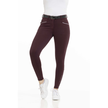 Pantalón EQUITHÈME Claudine con culera de silicona Burdeos Pantalón EQUITHÈME Claudine con culera de silicona Burdeos