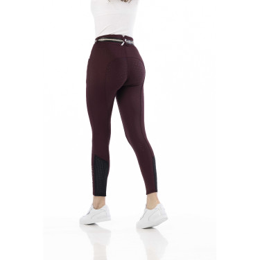 Pantalón EQUITHÈME Claudine con culera de silicona Burdeos Pantalón EQUITHÈME Claudine con culera de silicona Burdeos