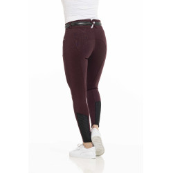 Pantalón EQUITHÈME Claudine con culera de silicona Burdeos Pantalón EQUITHÈME Claudine con culera de silicona Burdeos
