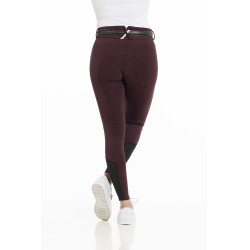 Pantalón EQUITHÈME Claudine con culera de silicona Burdeos Pantalón EQUITHÈME Claudine con culera de silicona Burdeos