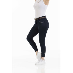 Pantalón EQUITHÈME Claudine con culera de silicona Azul marino
