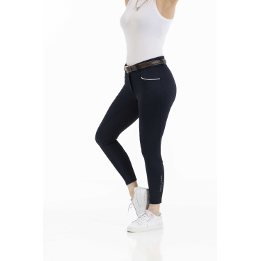 Pantalón EQUITHÈME Claudine con culera de silicona Azul marino