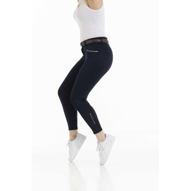 Pantalón EQUITHÈME Claudine con culera de silicona Azul marino