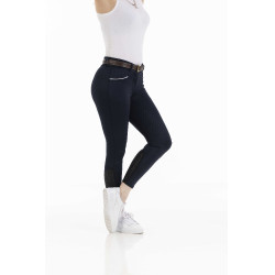 Pantalón EQUITHÈME Claudine con culera de silicona Azul marino