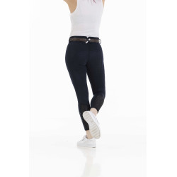 Pantalón EQUITHÈME Claudine con culera de silicona Azul marino