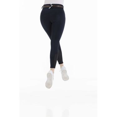 Pantalón EQUITHÈME Claudine con culera de silicona Azul marino