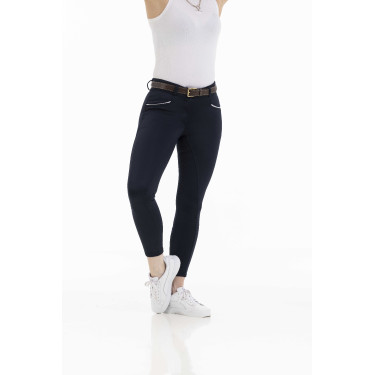 Pantalón EQUITHÈME Claudine con culera de silicona Azul marino