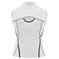Polo sin mangas Equithème Puebla Blanco / gris