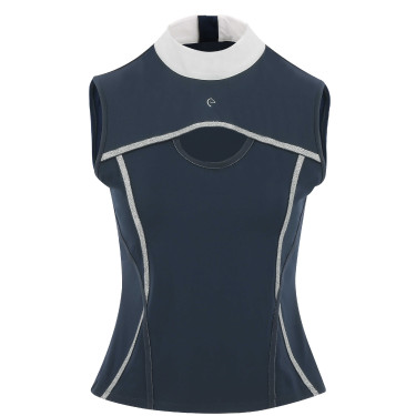 Polo sin mangas Equithème Puebla Azúl marino / gris Polo sin mangas Equithème Puebla Azúl marino / gris