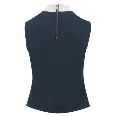 Polo sin mangas Equithème Puebla Azúl marino / gris Polo sin mangas Equithème Puebla Azúl marino / gris