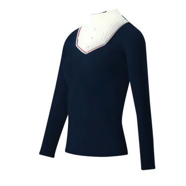 Polo Equithème Cabourg lange mouwen Azul marino