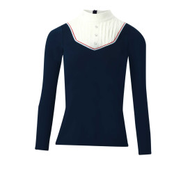 Polo Equithème Cabourg lange mouwen Azul marino