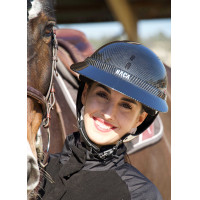 Visera para casco NACA XL Carbón azul brillante