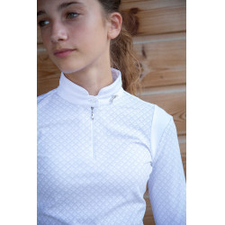 Polo de concurso con mangas largas Pénélope Seville Blanco