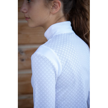 Polo de concurso con mangas largas Pénélope Seville Blanco