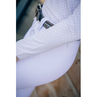 Polo de concurso con mangas largas Pénélope Seville Blanco