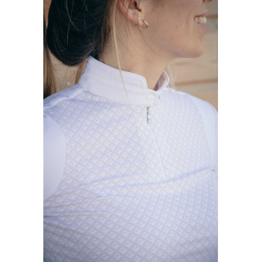 Polo de concurso con mangas largas Pénélope Seville Blanco
