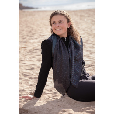 Pañuelo Pénélope Mya Negro / azul pato Pañuelo Pénélope Mya Negro / azul pato