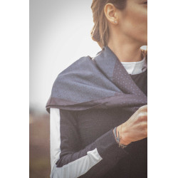 Pañuelo Pénélope Mya Negro / azul pato Pañuelo Pénélope Mya Negro / azul pato