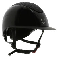 Casco EQUITHEME Wings Negro brillante lamé
