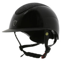 Casco EQUITHEME Wings Negro brillante