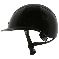 Casco EQUITHEME Wings Negro brillante lamé