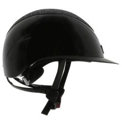 Casco EQUITHEME Wings Negro brillante lamé