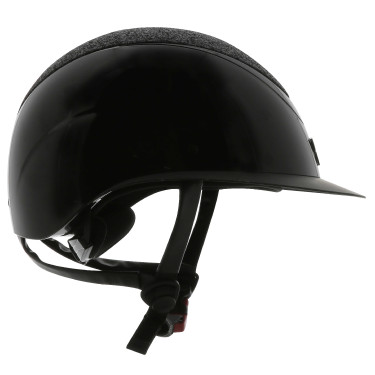 Casco EQUITHEME Wings Negro brillante lamé