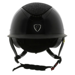 Casco EQUITHEME Wings Negro brillante lamé
