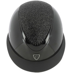 Casco EQUITHEME Wings Negro brillante lamé