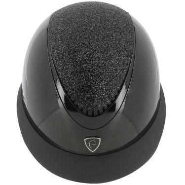 Casco EQUITHEME Wings Negro brillante lamé