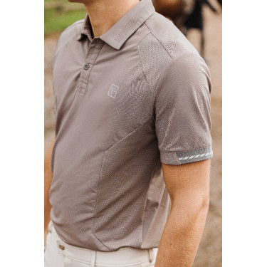 Polo EQUITHÈME 'Eric' Gris pardo Marrón Polo EQUITHÈME 'Eric' Gris pardo Marrón