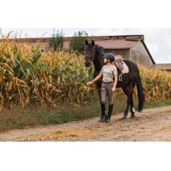 Camiseta EQUITHÈME Marion Gris pardo Marrón