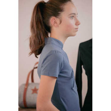 Polo Iliana Penélope Azúl / gris