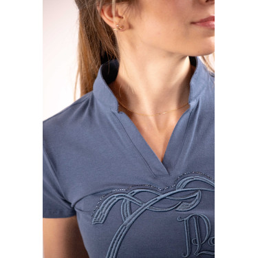 Polo Iliana Penélope Azúl / gris