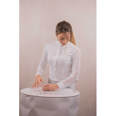 Polo de concurso con mangas largas PENELOPE Las Honey Blanco Polo de concurso con mangas largas PENELOPE Las Honey Blanco