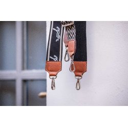 Bandolera Pénélope Logo Negro / crudo