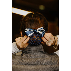 Red para el cabello Equithème Duo Azúl marino / blanco