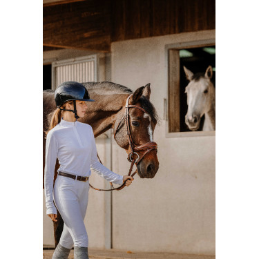 Polo de malla Equithème Buffy Blanco Polo de malla Equithème Buffy Blanco