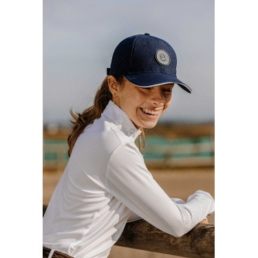 Polo de malla Equithème Buffy Blanco Polo de malla Equithème Buffy Blanco