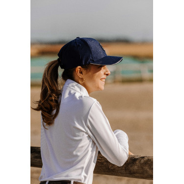 Polo de malla Equithème Buffy Blanco Polo de malla Equithème Buffy Blanco