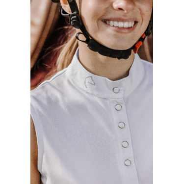 Polo de malla Equithème Molly Blanco