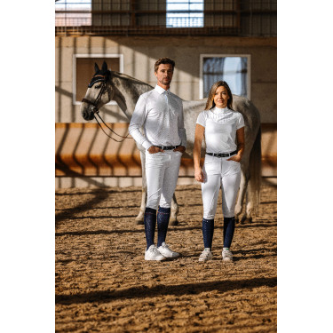 Polo de malla Equithème Dany Blanco