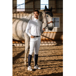 Polo de malla Equithème Dany Blanco