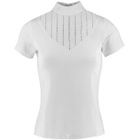 Polo EQUITHÈME 'Funza' de manga corta Blanco