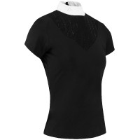 Polo EQUITHÈME 'Funza' de manga corta Negro