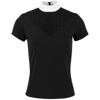 Polo EQUITHÈME 'Funza' de manga corta Negro