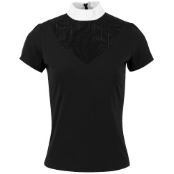 Polo EQUITHÈME 'Funza' de manga corta Negro