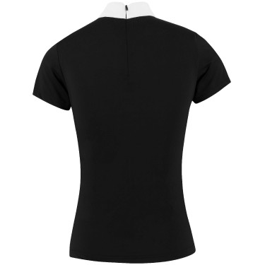 Polo EQUITHÈME 'Funza' de manga corta Negro